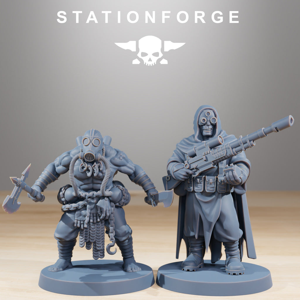 CorruptedGuard Nomads from StationForge/10 Miniatures +Gratis Bases