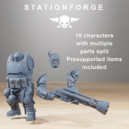 CorruptedGuard Nomads from StationForge/10 Miniatures +Gratis Bases