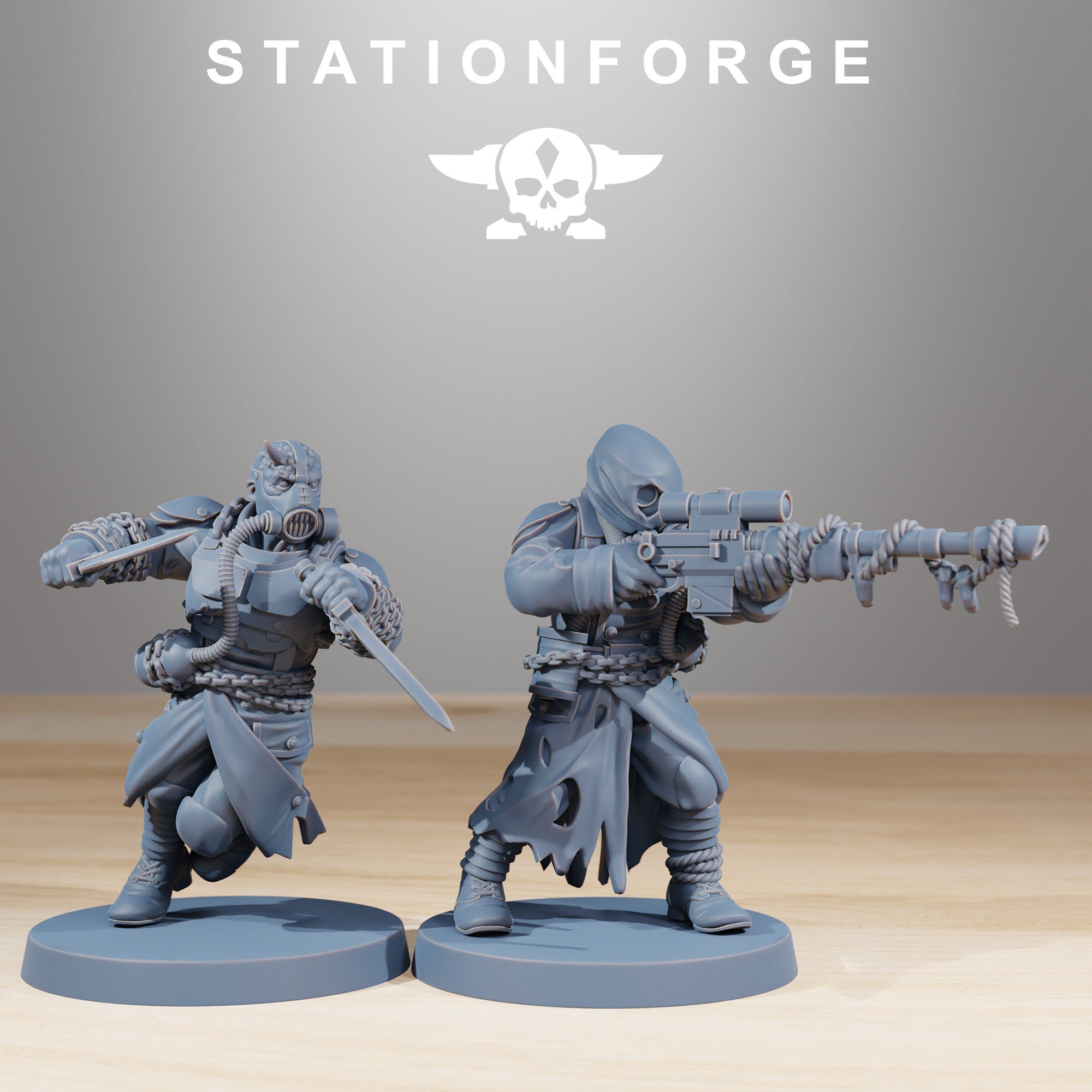 CorruptedGuards from StationForge/13 Miniatures +Gratis Bases