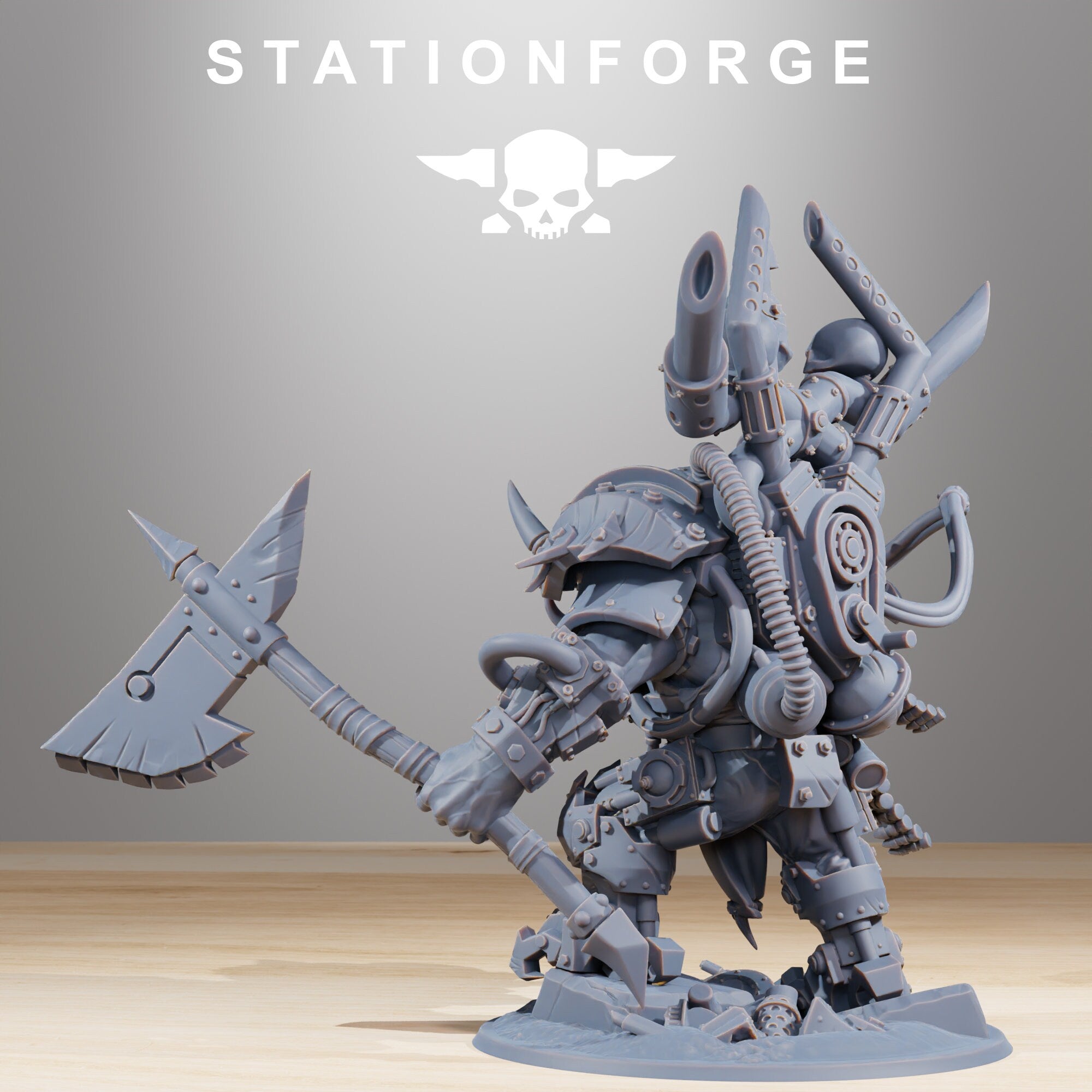 Orkaz Troll Boss from StationForge/Wargame Miniature+ Gratis Base