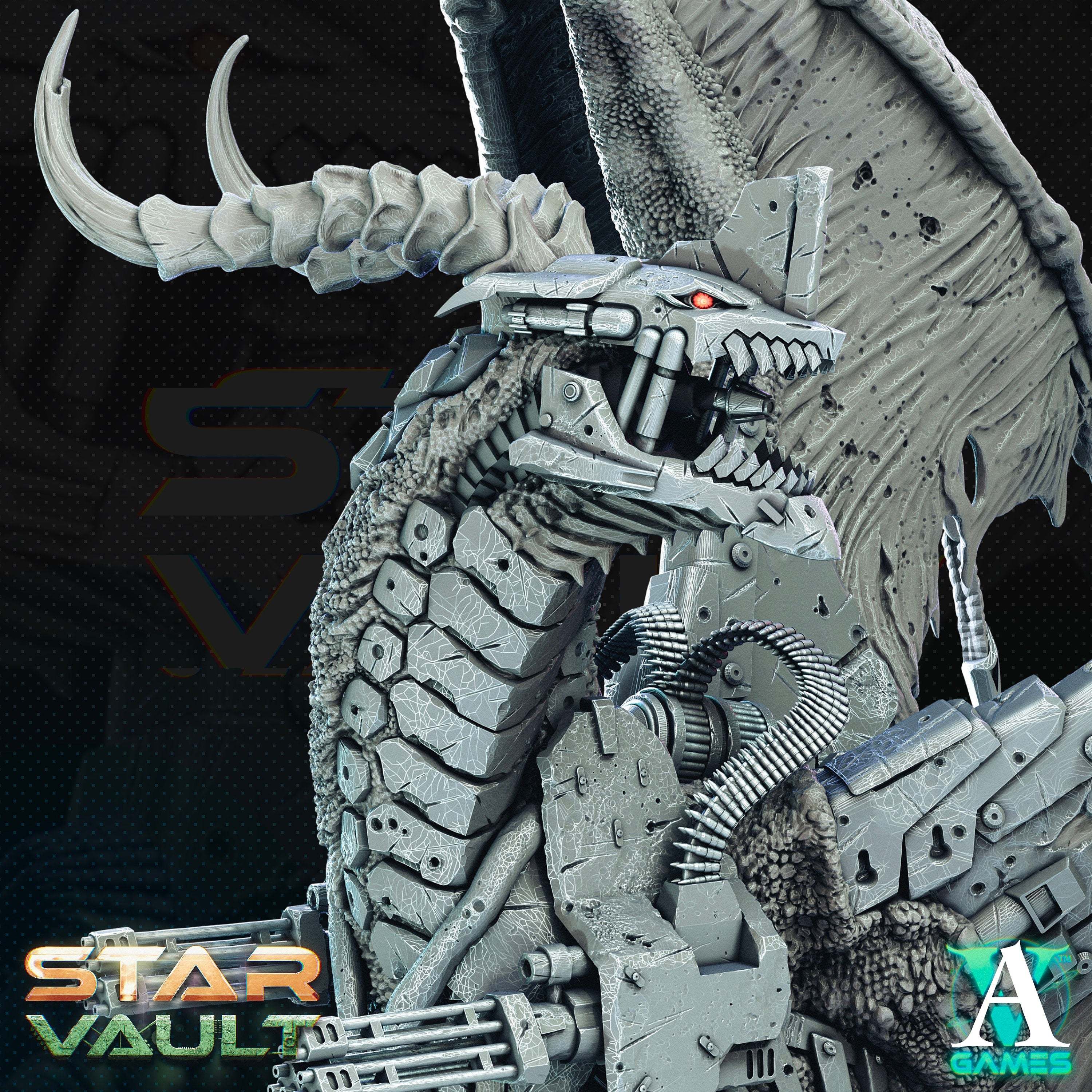 Xarga - Galactic Tyrant von ArchvillainGames, Wargame/ Tabletop Miniature mit Base