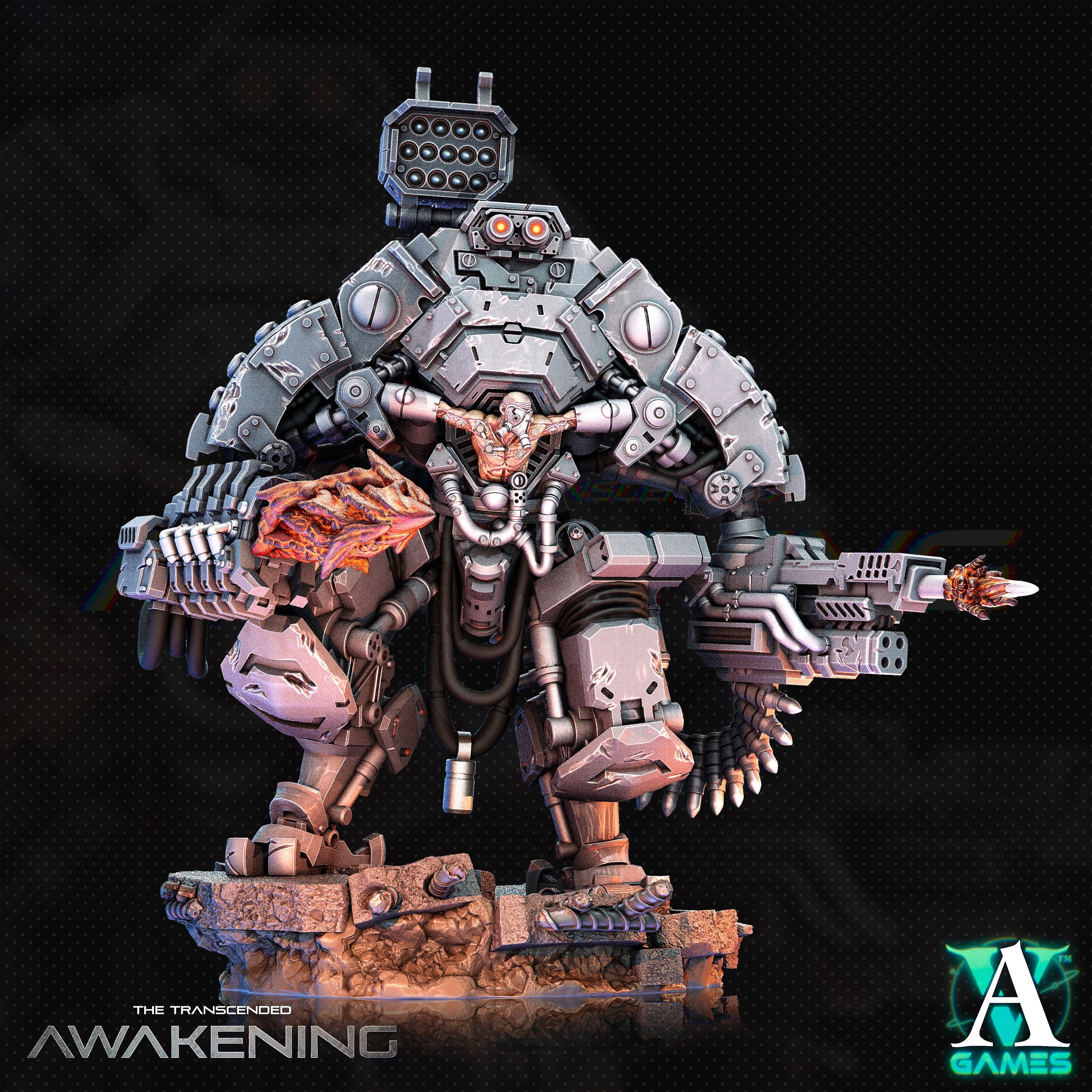 Trancended Vastators Ver.3 von ArchvillainGames, Wargame/ Tabletop Miniature mit Base