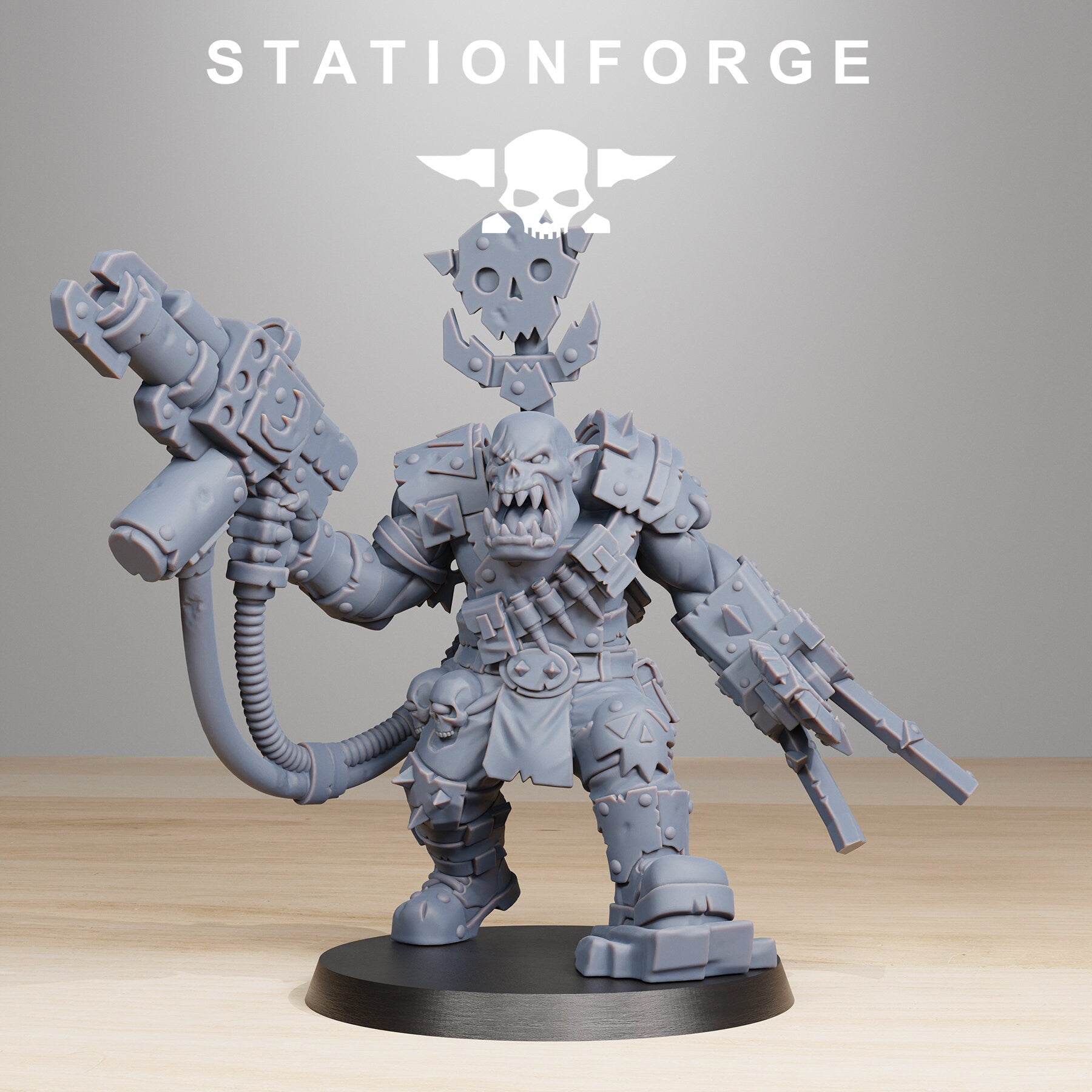 Orkaz BlackSkull from StationForge/Wargame Miniature+ Gratis Base