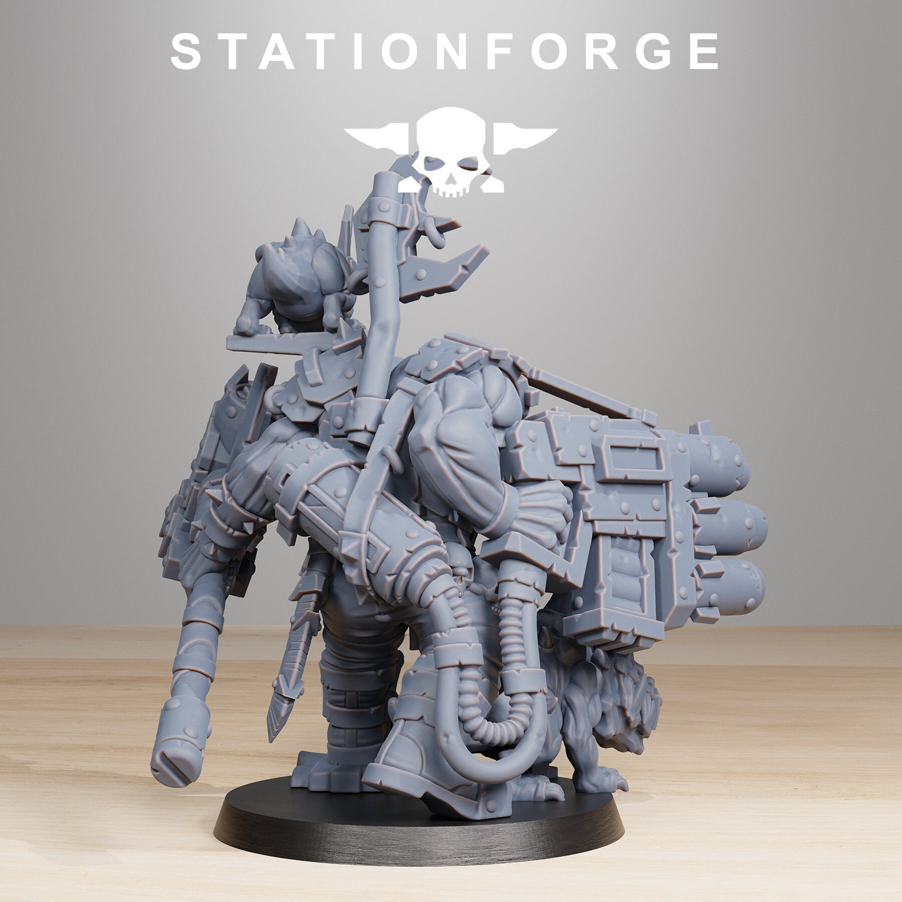 Orkaz BlackSkull from StationForge/Wargame Miniature+ Gratis Base