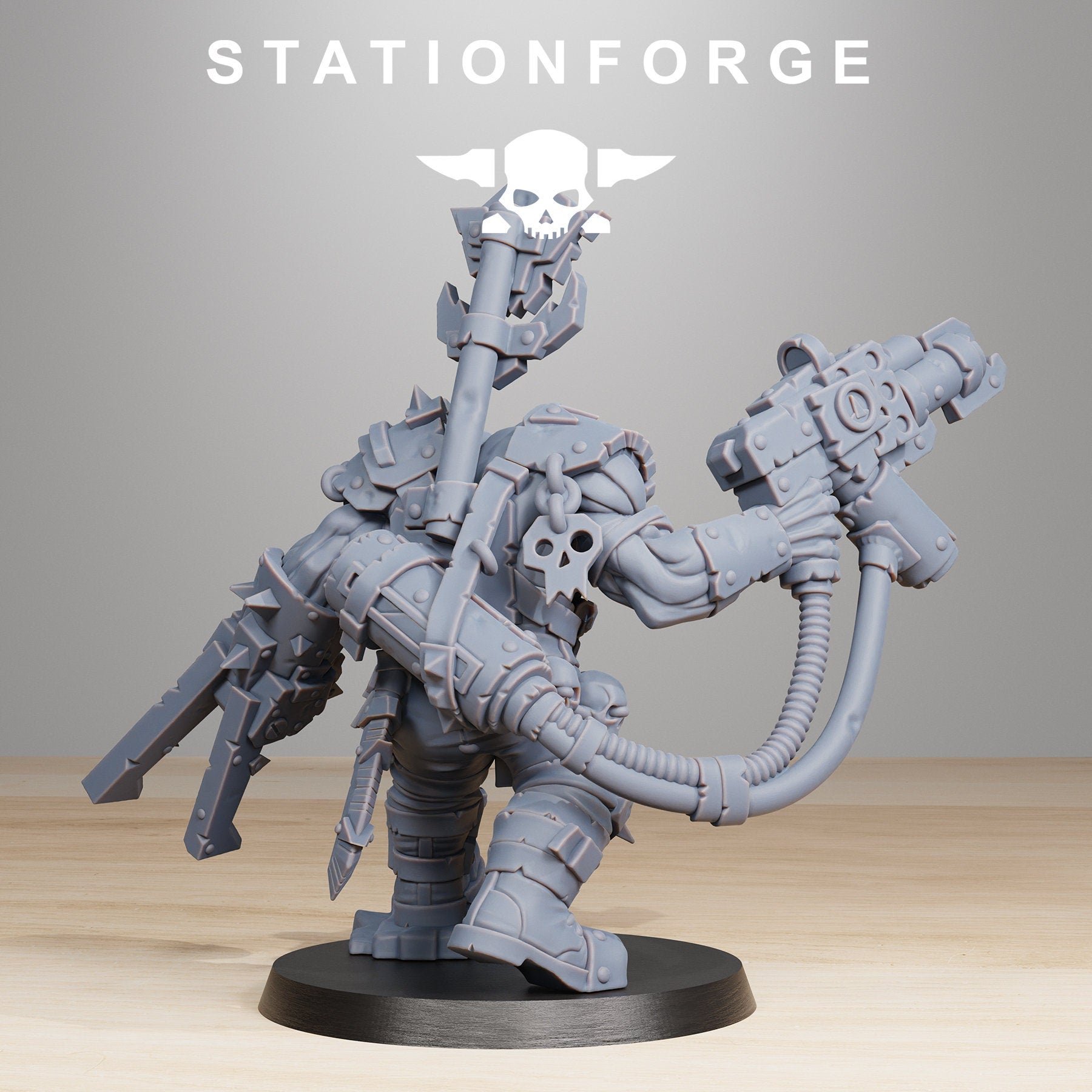 Orkaz BlackSkull from StationForge/Wargame Miniature+ Gratis Base