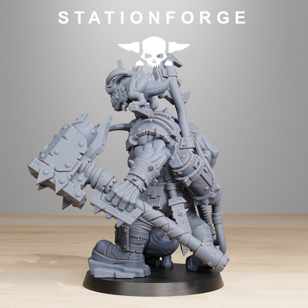 Orkaz BlackSkull from StationForge/Wargame Miniature+ Gratis Base