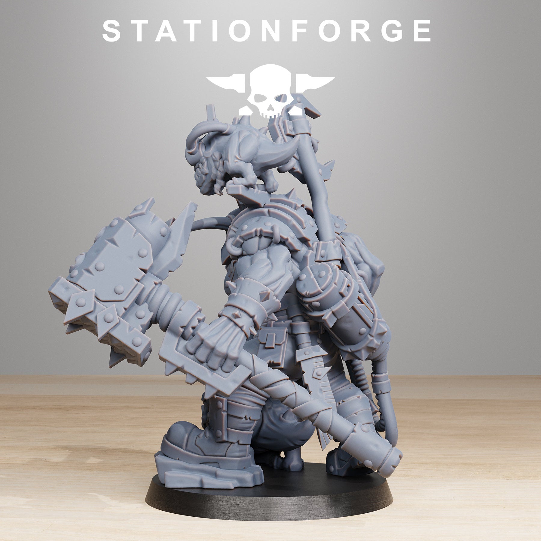 Orkaz BlackSkull from StationForge/Wargame Miniature+ Gratis Base