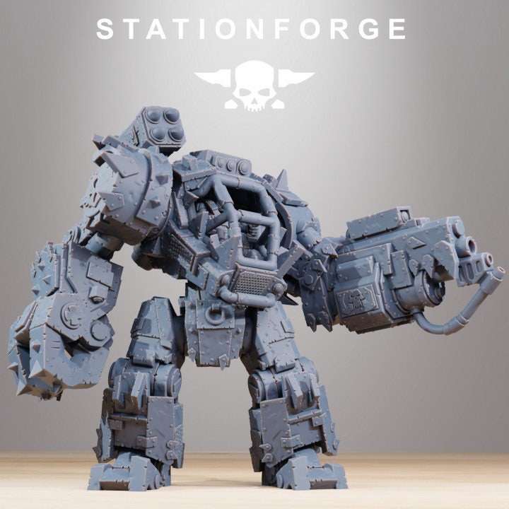 Orkaz Walkanator from StationForge/Wargame Miniature +Gratis Base