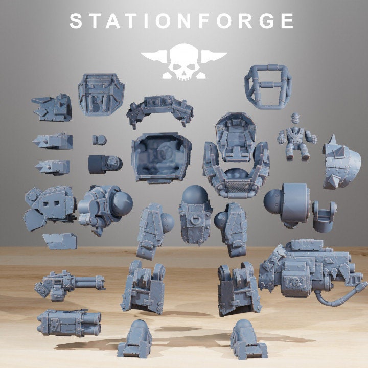 Orkaz Walkanator from StationForge/Wargame Miniature +Gratis Base
