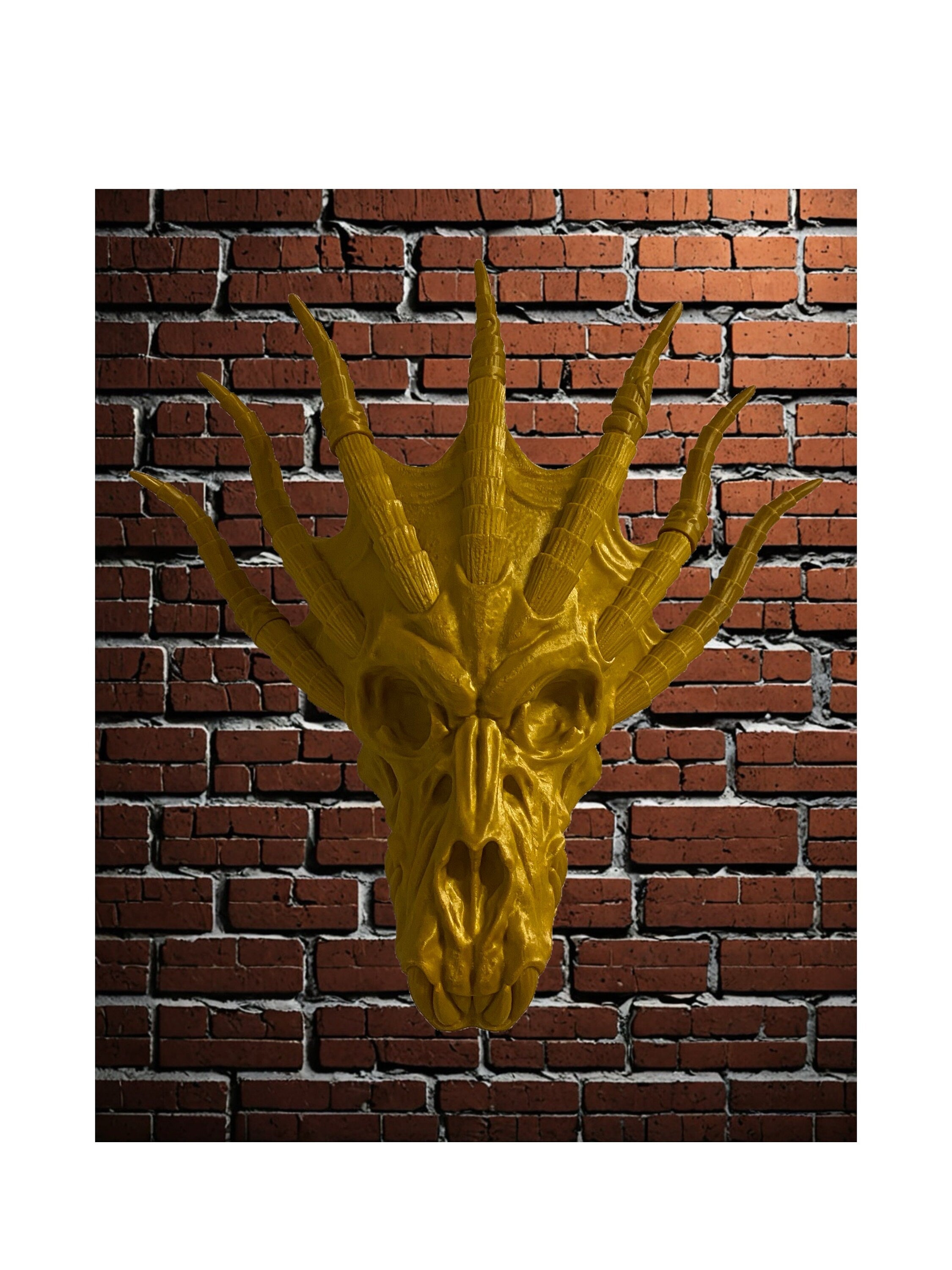 Blue Dragon Skull, 3D gedruckte Wand Deko, Dungeon Deko, Halloween Deko von Stlflix