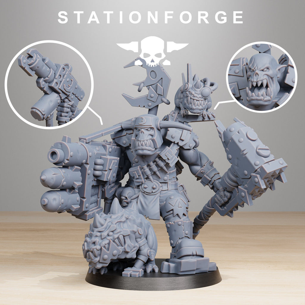 Orkaz BlackSkull from StationForge/Wargame Miniature+ Gratis Base