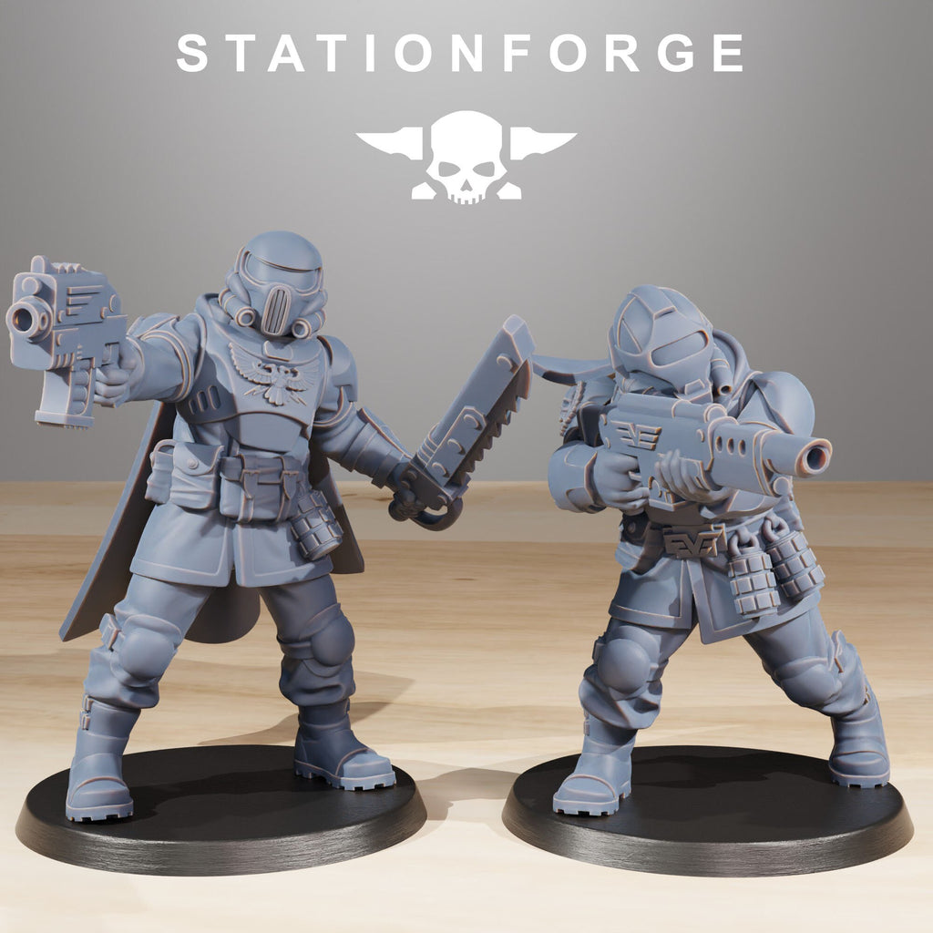 Vaskar Freedom Fighters from StationForge/10 Miniatures +Gratis Bases