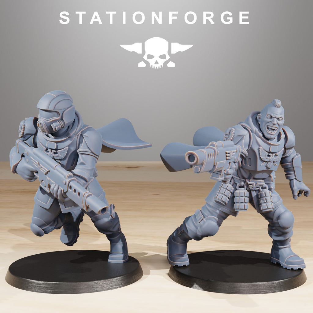 Vaskar Freedom Fighters from StationForge/10 Miniatures +Gratis Bases