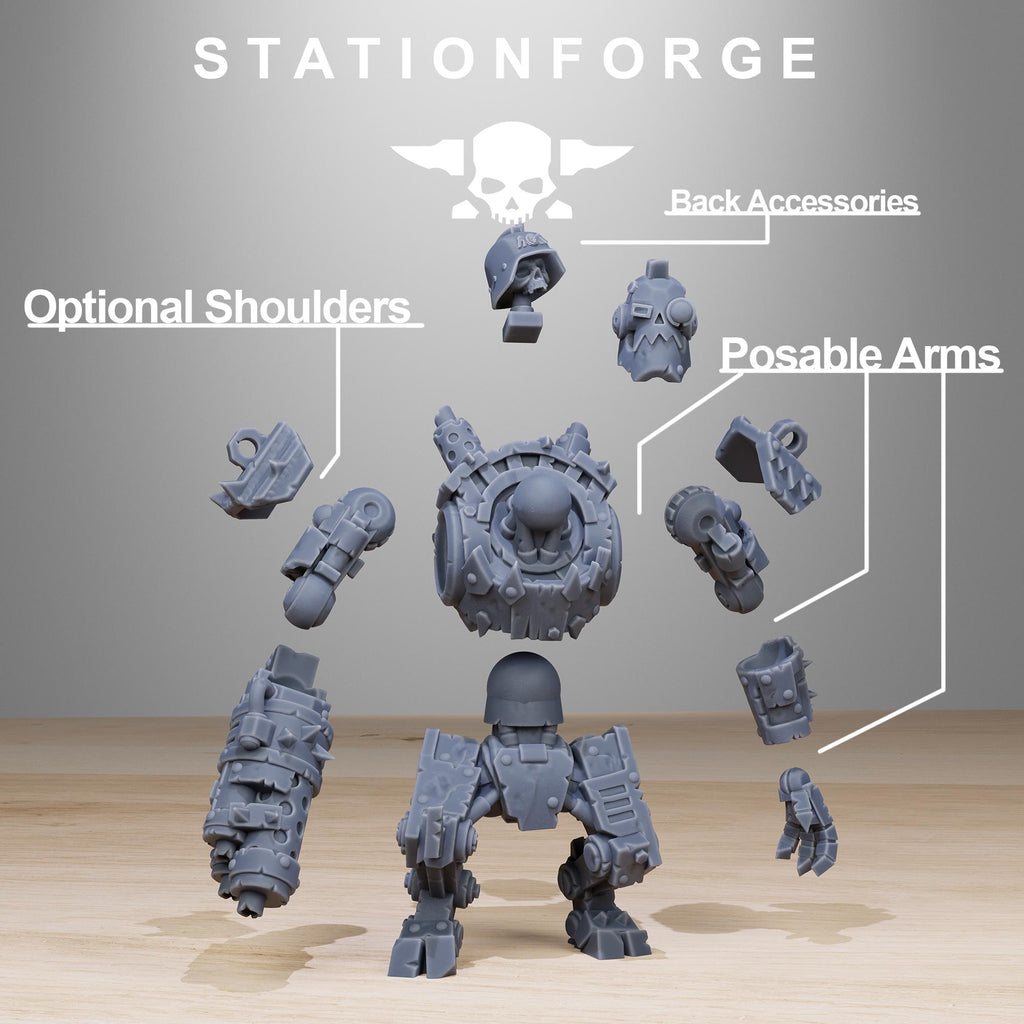 Orkaz Bots Infantry from StationForge/10 Miniatures +Gratis Bases