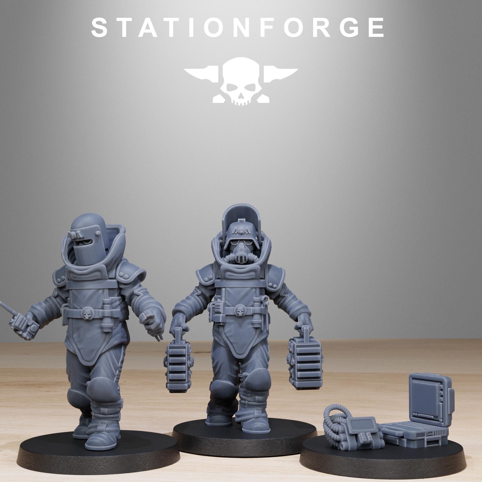 GrimGuard Bomb Squad from StationForge/10 Miniatures +Gratis Bases
