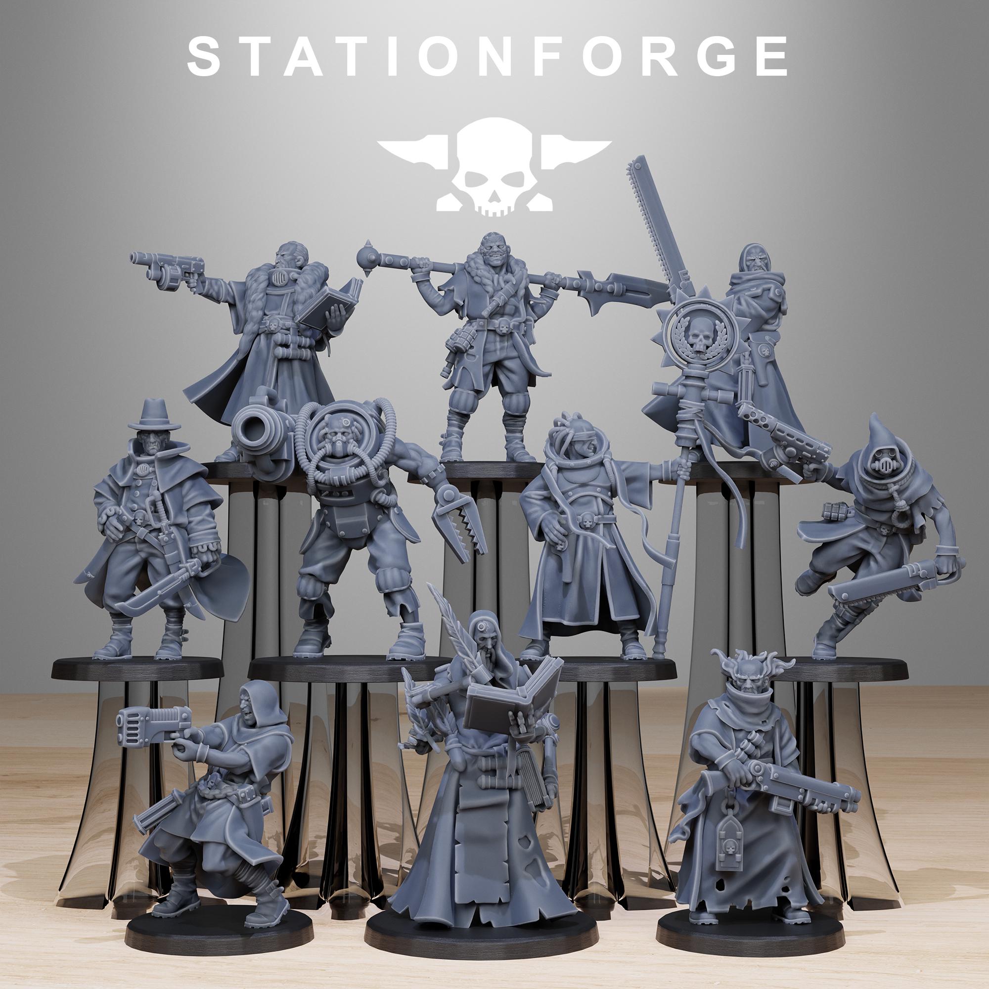 GrimCorp Mercenaries from StationForge/10 Miniatures +Gratis Bases
