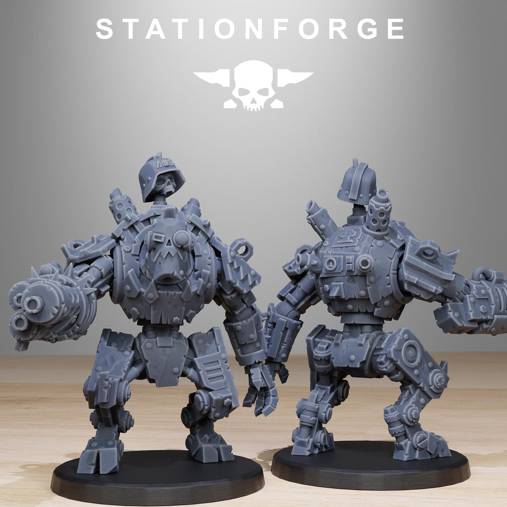 Orkaz Bots Infantry from StationForge/10 Miniatures +Gratis Bases