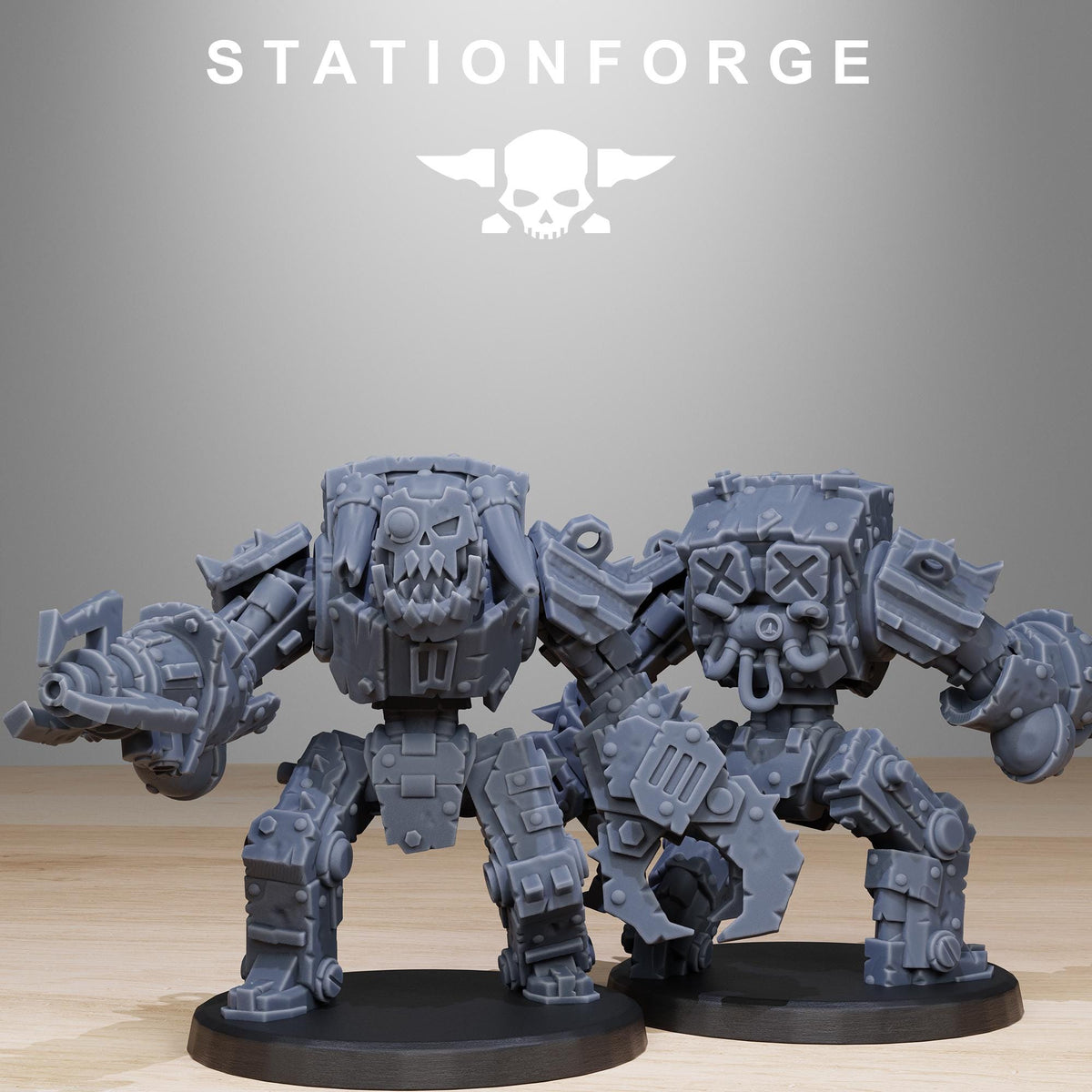Orkaz Bots Infantry from StationForge/10 Miniatures +Gratis Bases