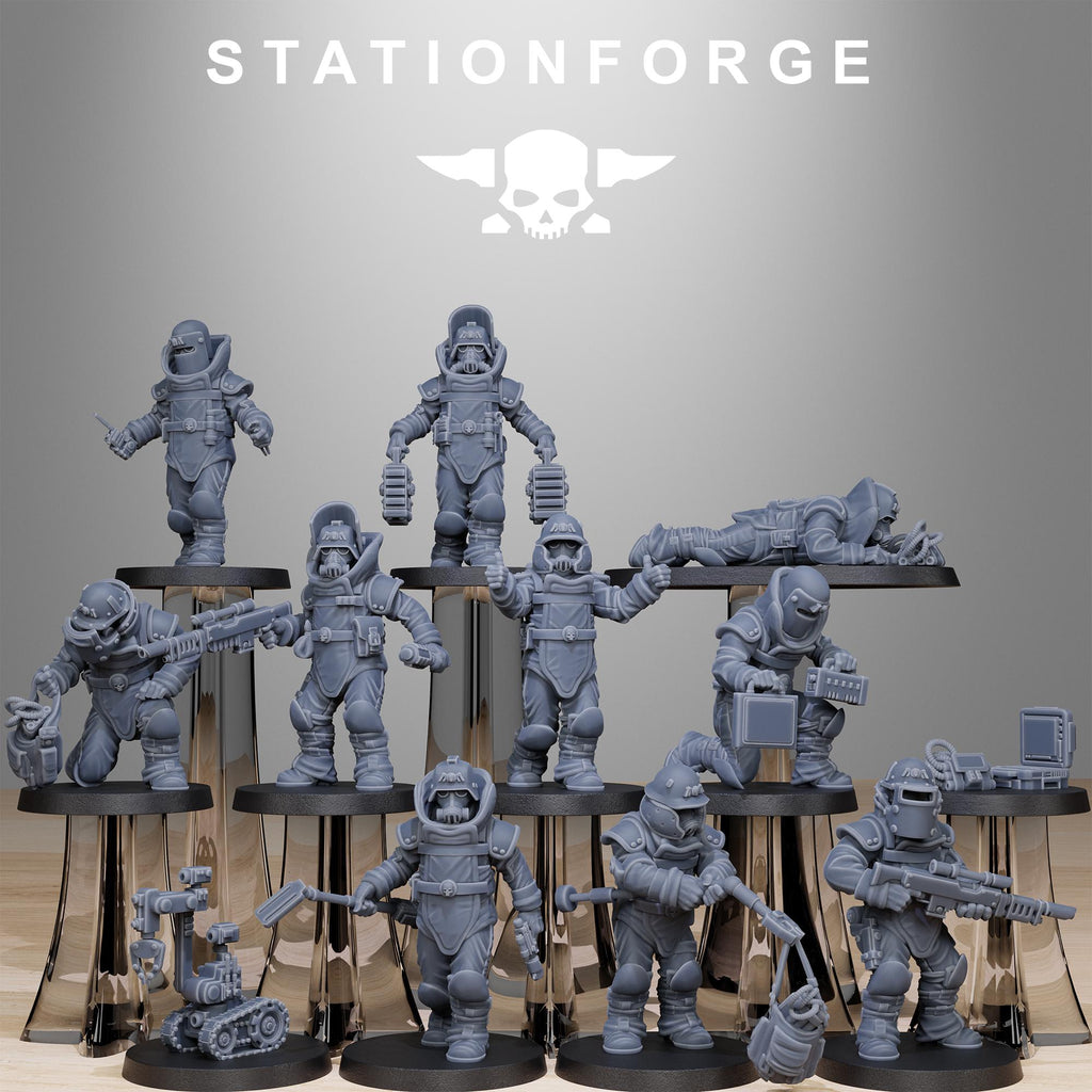 GrimGuard Bomb Squad from StationForge/10 Miniatures +Gratis Bases