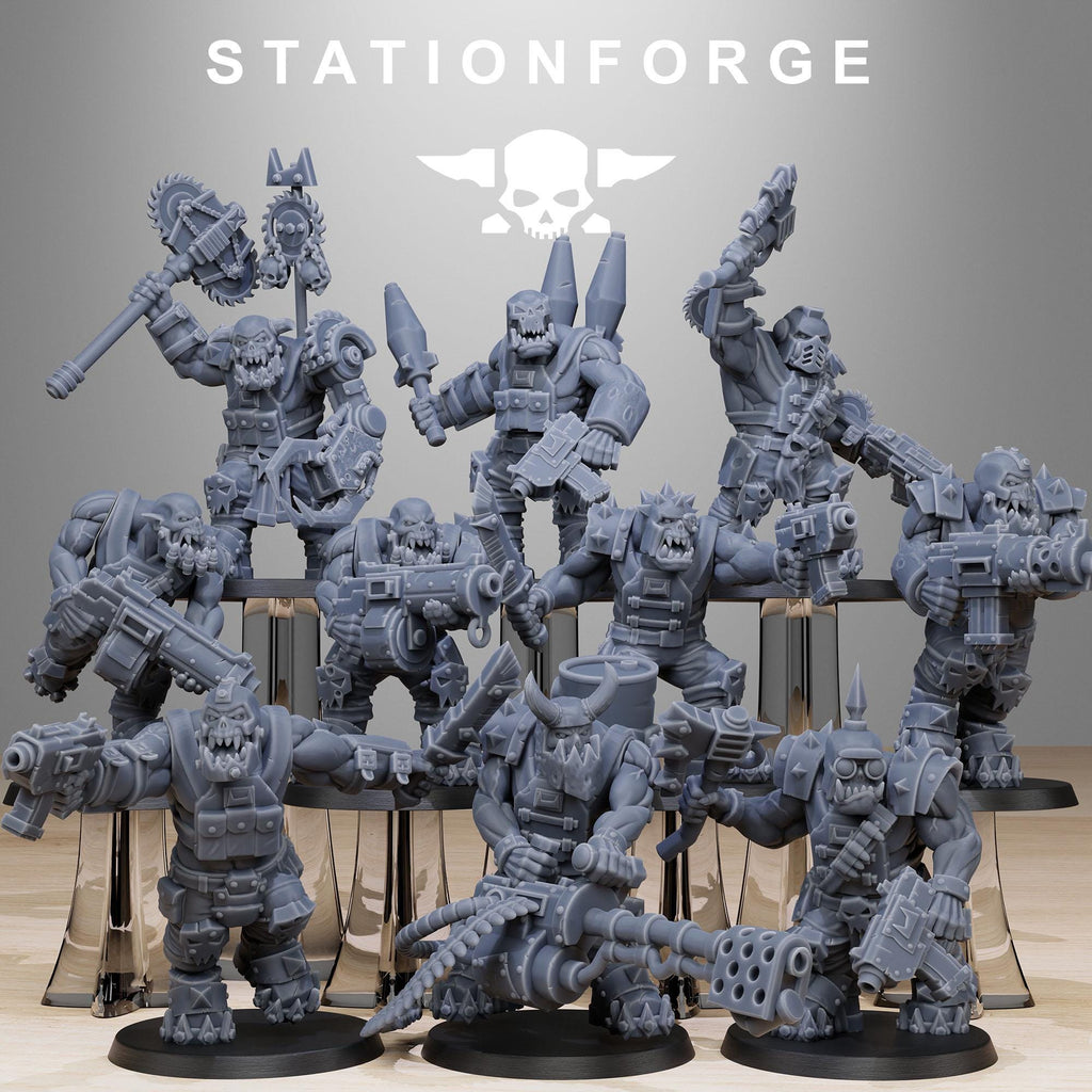 Orkaz Spec Team from StationForge/10 Tabletop, Wargame Miniatures +Gratis Bases