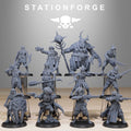 Corrupted Guard Lechers from StationForge/12 Tabletop, Wargame Miniatures +Gratis Bases