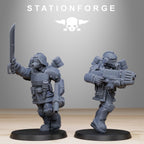 GrimGuard Aero Troops from StationForge/10 Tabletop, Wargame Miniatures +Gratis Bases
