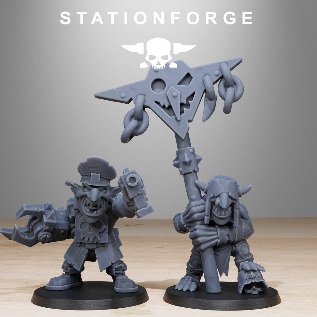 Gobs Infantry Reborn from StationForge/20 Tabletop, Wargame Miniatures +Gratis Bases