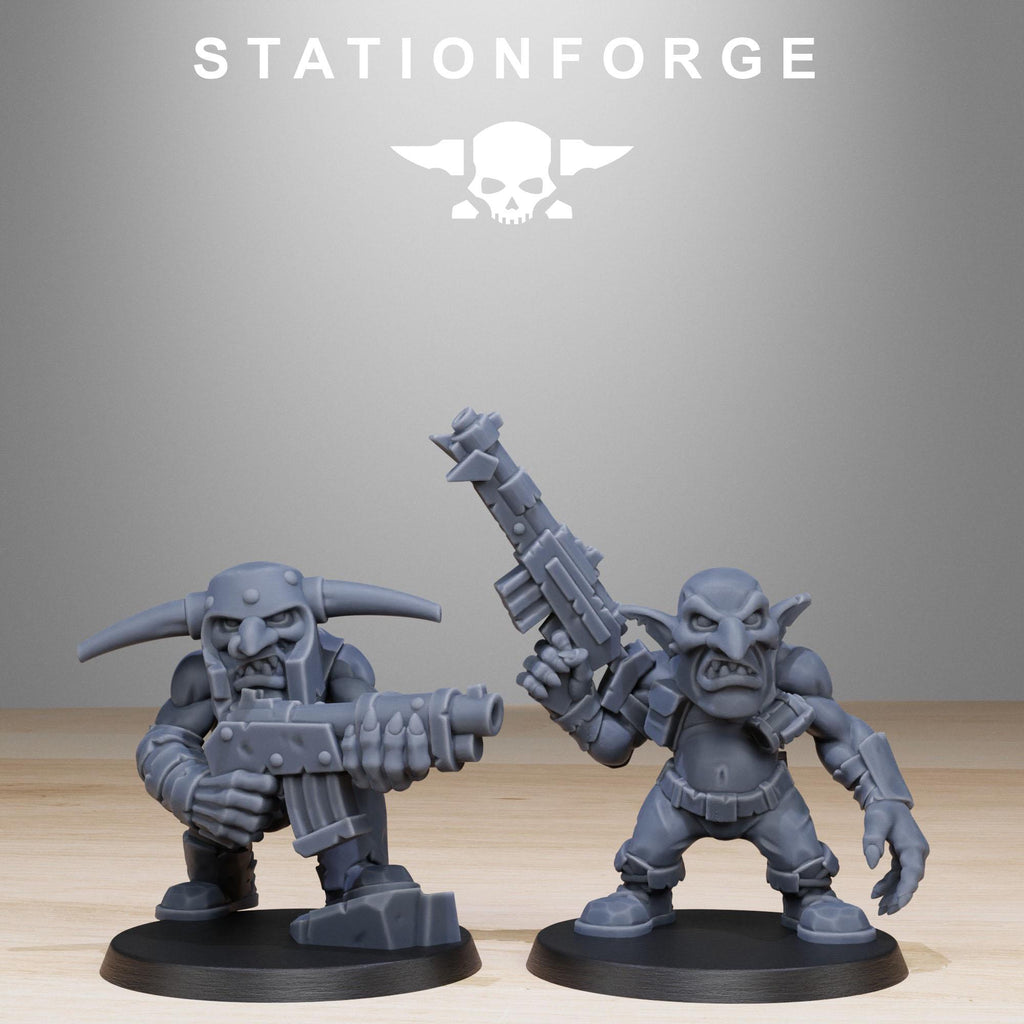 Gobs Infantry Reborn from StationForge/20 Tabletop, Wargame Miniatures +Gratis Bases