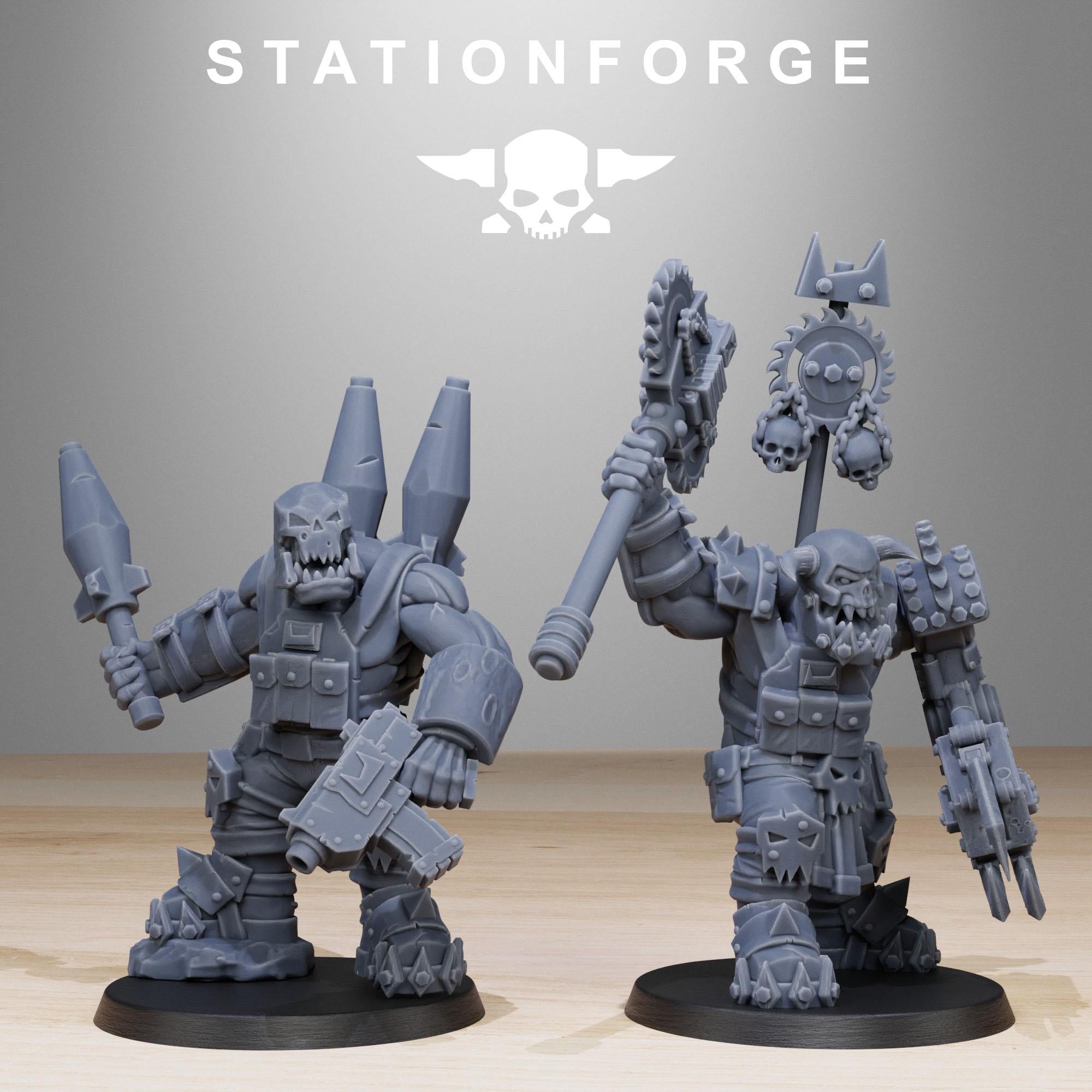 Orkaz Spec Team from StationForge/10 Tabletop, Wargame Miniatures +Gratis Bases