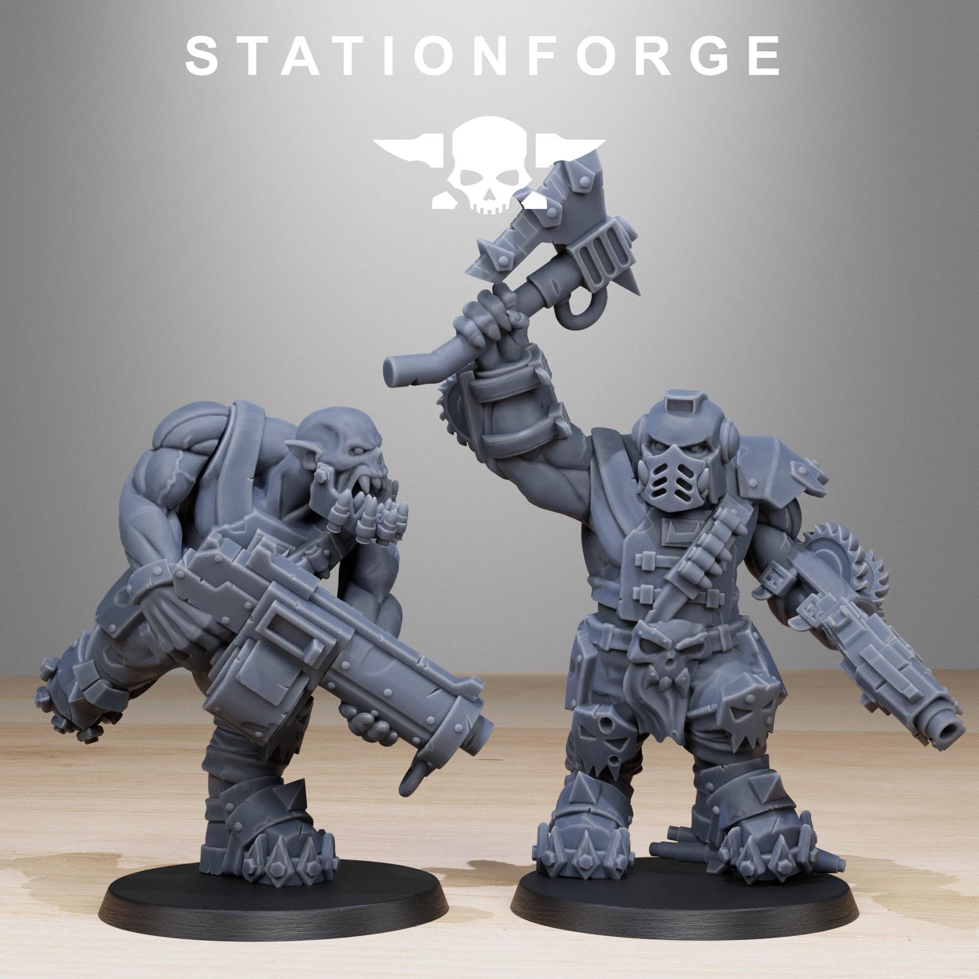 Orkaz Spec Team from StationForge/10 Tabletop, Wargame Miniatures +Gratis Bases