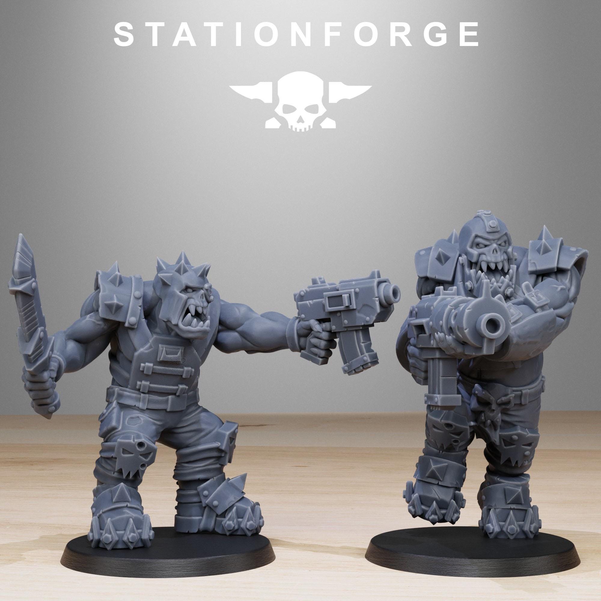 Orkaz Spec Team from StationForge/10 Tabletop, Wargame Miniatures +Gratis Bases