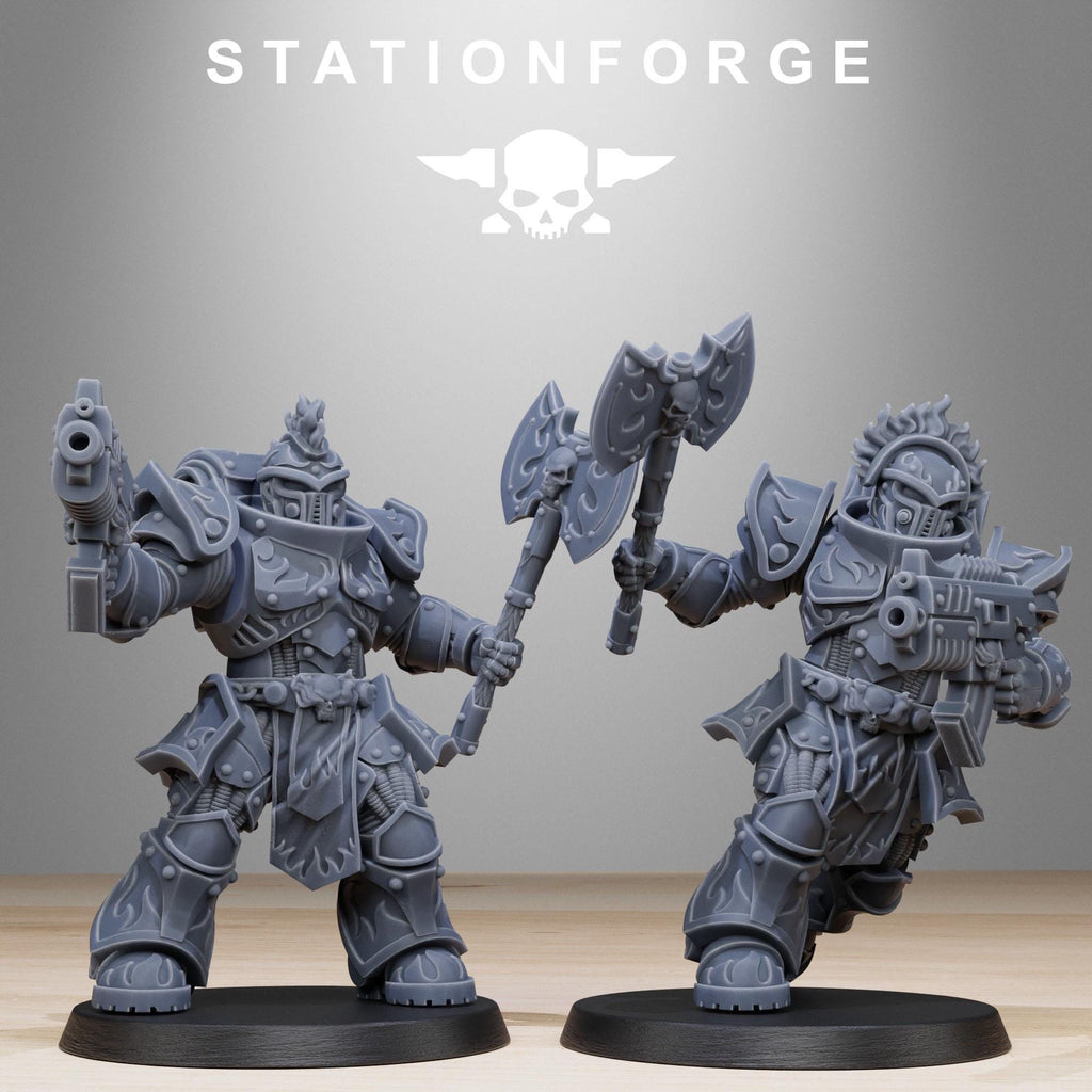 Socratis Dragon Knights from StationForge/10 Tabletop, Wargame Miniatures +Gratis Bases