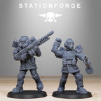 GrimGuard Aero Troops from StationForge/10 Tabletop, Wargame Miniatures +Gratis Bases