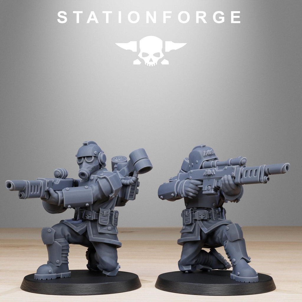 GrimGuard Aero Troops from StationForge/10 Tabletop, Wargame Miniatures +Gratis Bases