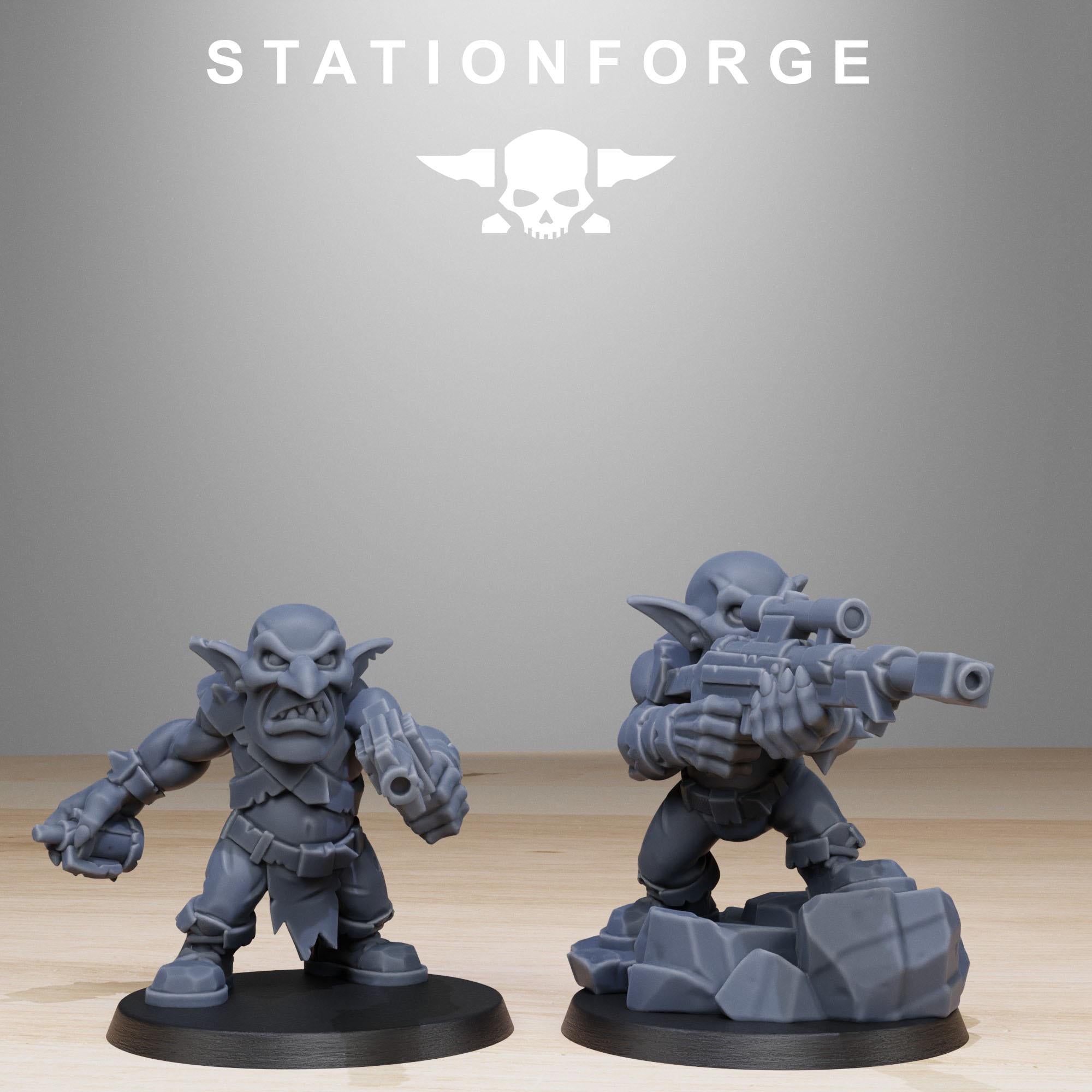 Gobs Infantry Reborn from StationForge/20 Tabletop, Wargame Miniatures +Gratis Bases
