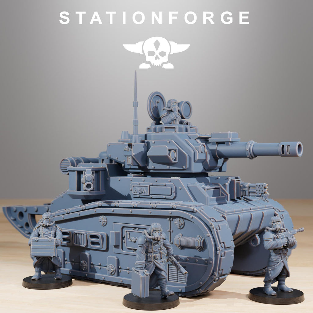 GrimGuard Light Tank complete Set from StationForge/Wargame Miniature+ Gratis Base