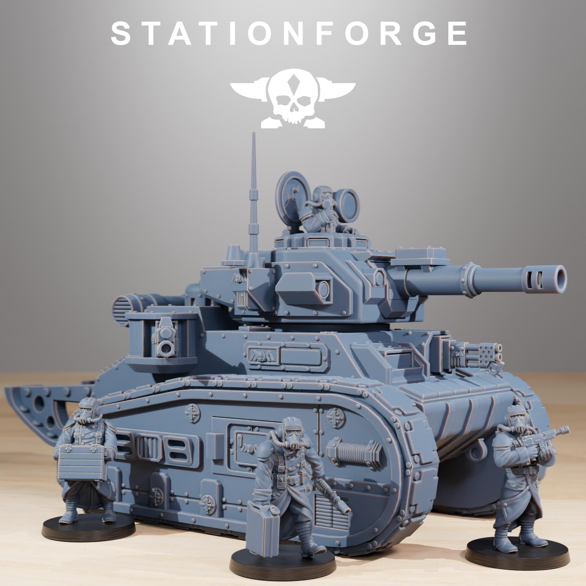 GrimGuard Light Tank complete Set from StationForge/Wargame Miniature+ Gratis Base