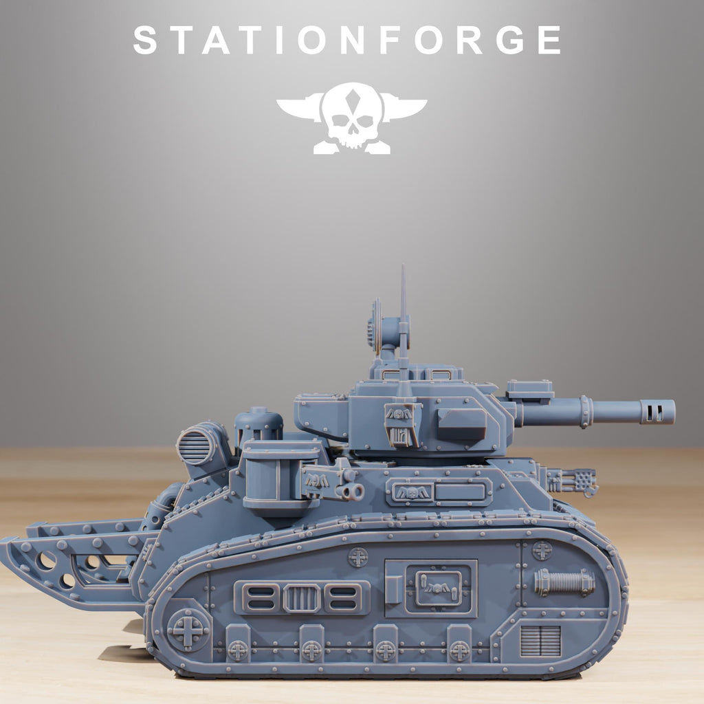 GrimGuard Light Tank complete Set from StationForge/Wargame Miniature+ Gratis Base