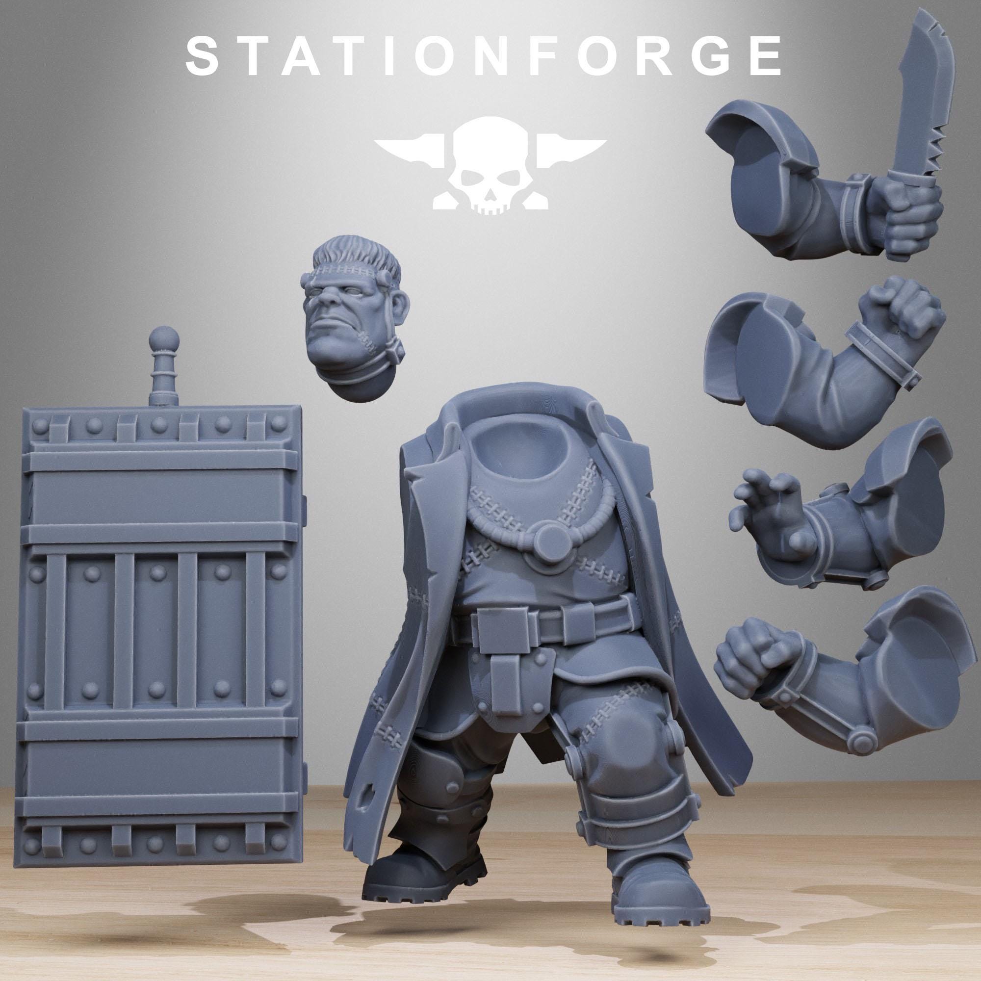 GrimGuard Mutantstein from StationForge/Wargame Miniature+ Gratis Base