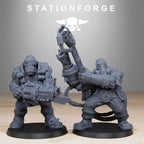 Orkaz Team Fighters from StationForge/11 Tabletop, Wargame Miniatures +Gratis Bases