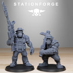 Orkaz Team Fighters from StationForge/11 Tabletop, Wargame Miniatures +Gratis Bases