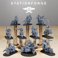 GrimGuard Death Bikers from StationForge/10 Tabletop, Wargame Miniatures +Gratis Bases