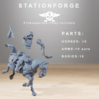 GrimGuard Cavalry from StationForge/10 Tabletop, Wargame Miniatures +Free Bases
