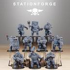 GrimGuard Mutants from StationForge/10 Tabletop, Wargame Miniatures +Gratis Bases