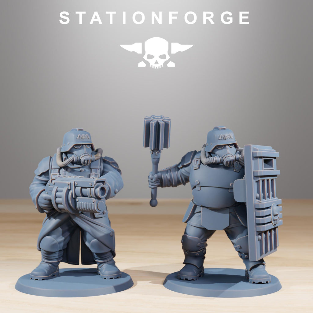 GrimGuard Mutants from StationForge/10 Tabletop, Wargame Miniatures +Gratis Bases