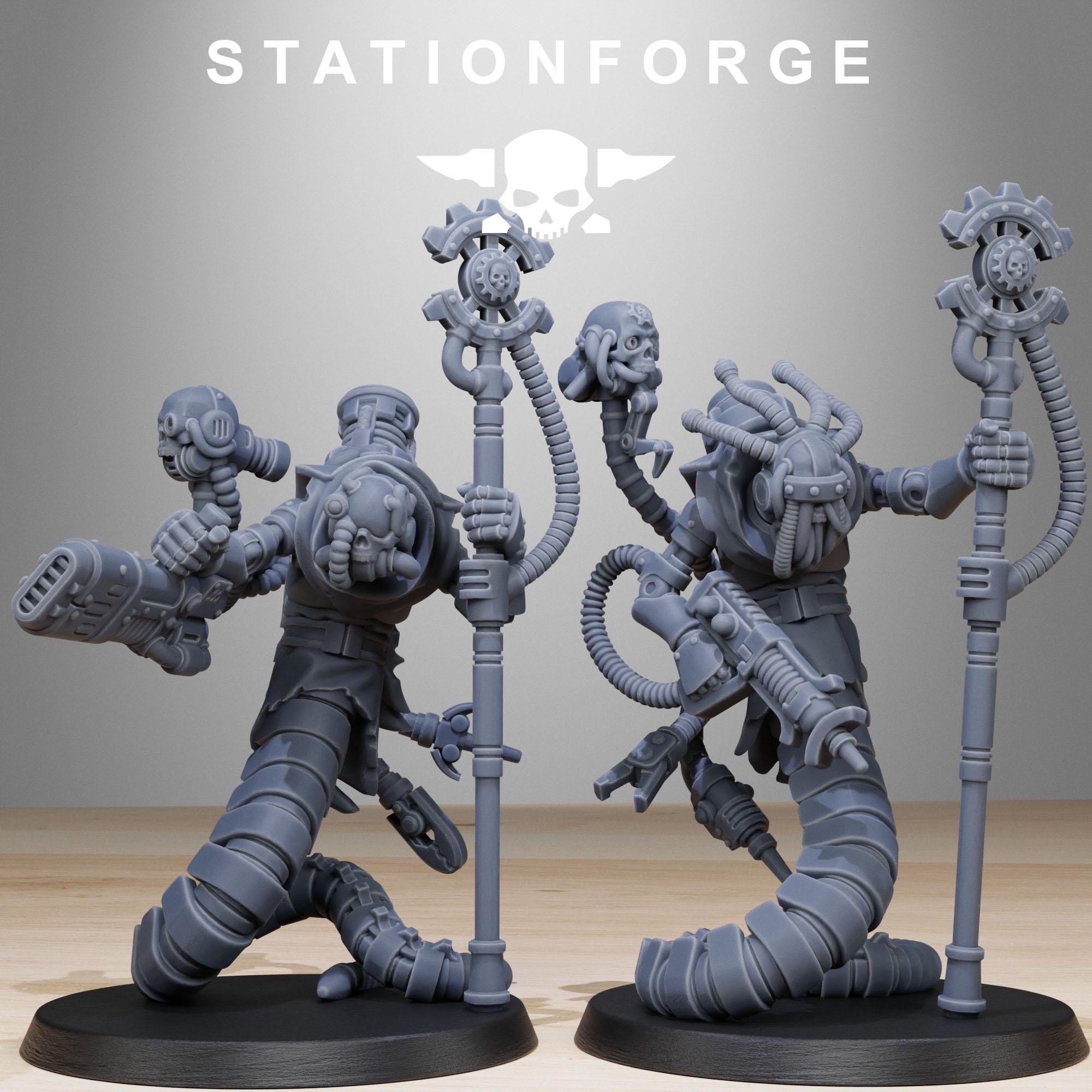 Scavenger Serpents from StationForge/10 Tabletop, Wargame Miniatures +Gratis Bases