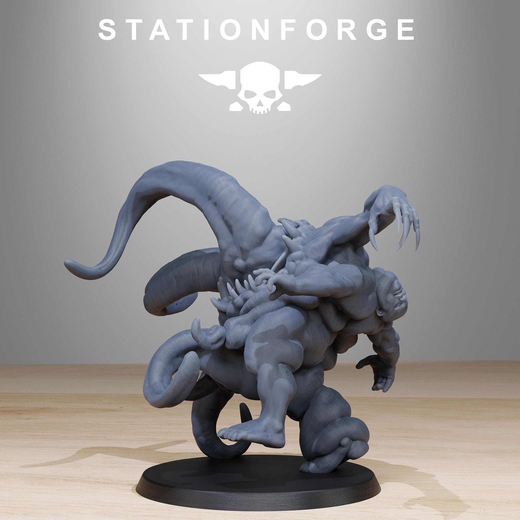 Corrupted Guard Wretched from StationForge/12 Tabletop, Wargame Miniatures +Gratis Bases