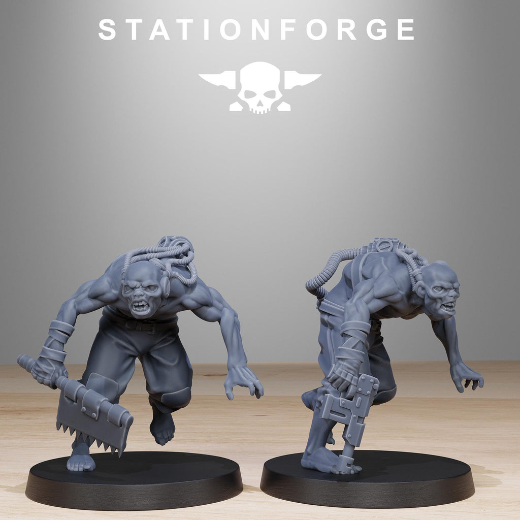 Corrupted Guard Wretched from StationForge/12 Tabletop, Wargame Miniatures +Gratis Bases