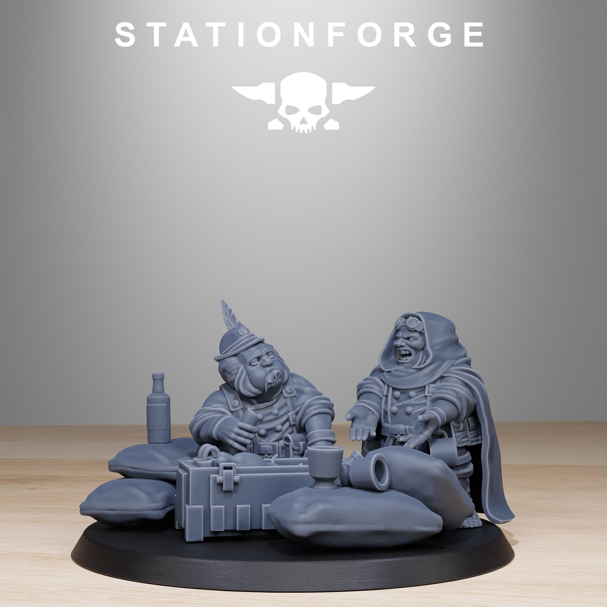 GrimGuard Skulldart Trappers from StationForge/14 Tabletop, Wargame Miniatures +Gratis Bases