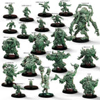 Jade Jaws full fantasy football team, tabletop/wargame Miniatures by BigChildCreatives + gratis Bases